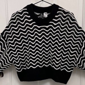 H&M Divided Monochrome Cropped Sweater